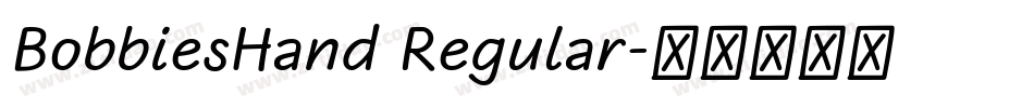 BobbiesHand Regular字体转换